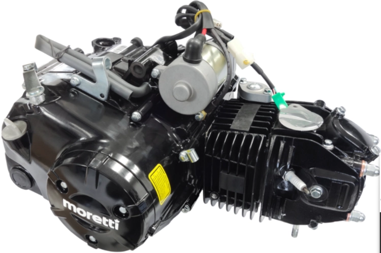 Silnik Moretti 157FMJ 150 cm³ do motoroweru, widok z tyłu